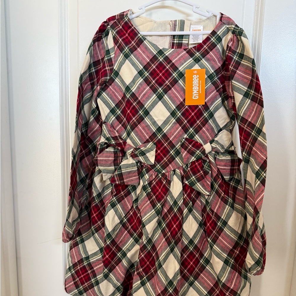 Gymboree Plaid formal dress - Red, Green, and Cream
